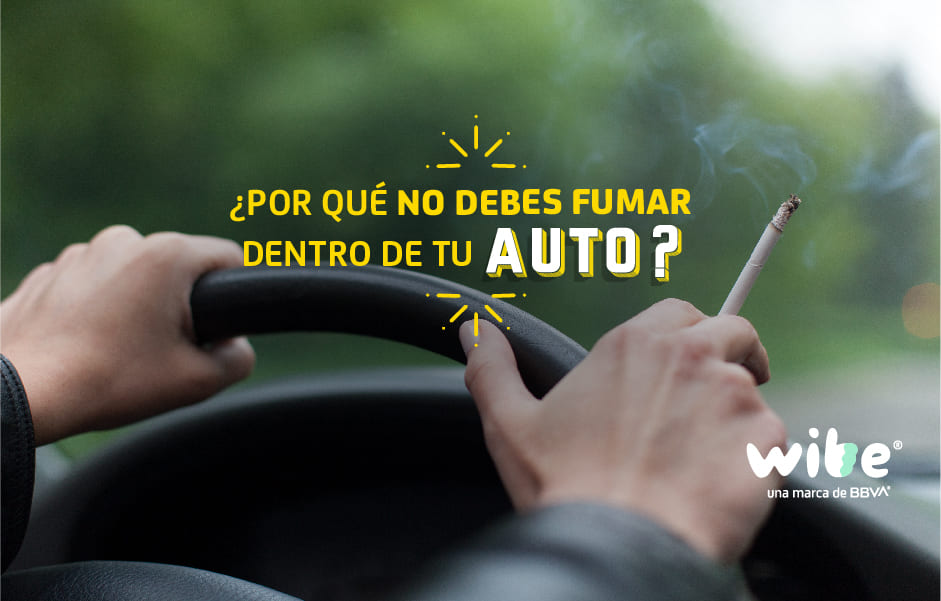 riesgos de fumar en tu auto, por qué no debes fumar dentro de tu auto, consecuencias de fumar en el auto, distracciones más comunes al conducir